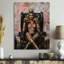«Brown Boxing Diva - Fashion Girl Power», impression murale-106149588-106149587