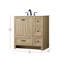 Meuble-lavabo simple 32 po Soma en bois de manguier