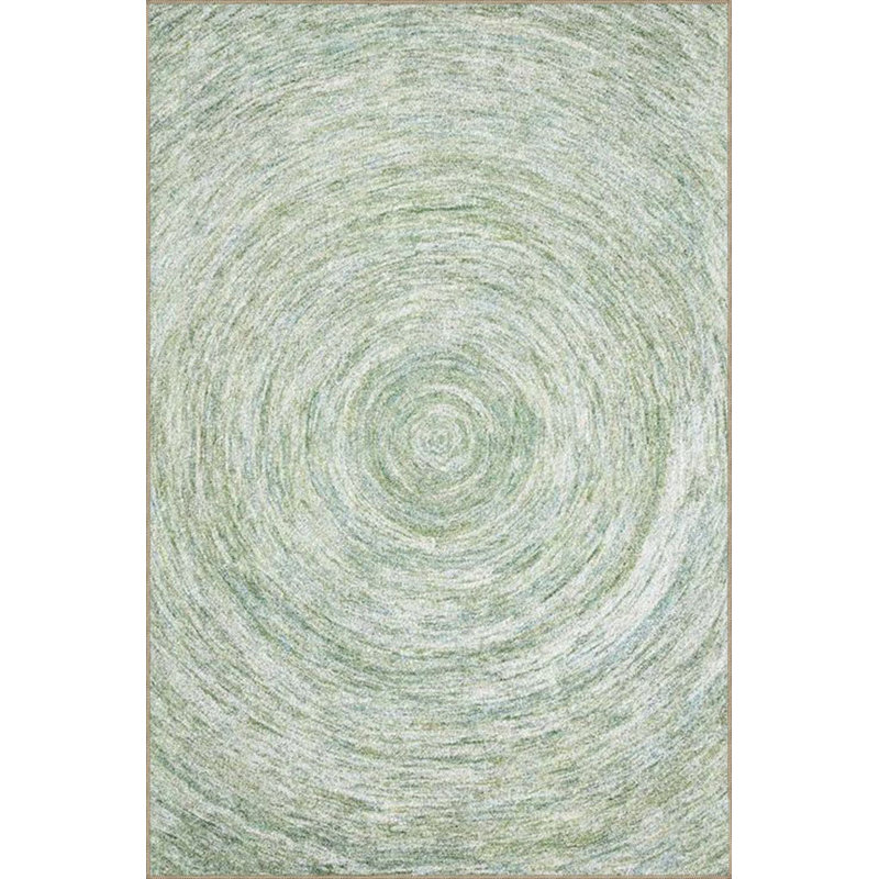 Tapis lavable vert à motif géométrique coloré, Sous-tapis rectangulaire 2 pi 6 po x 4 pi 11 po