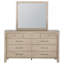 Commode 9 tiroirs avec miroir Flores
