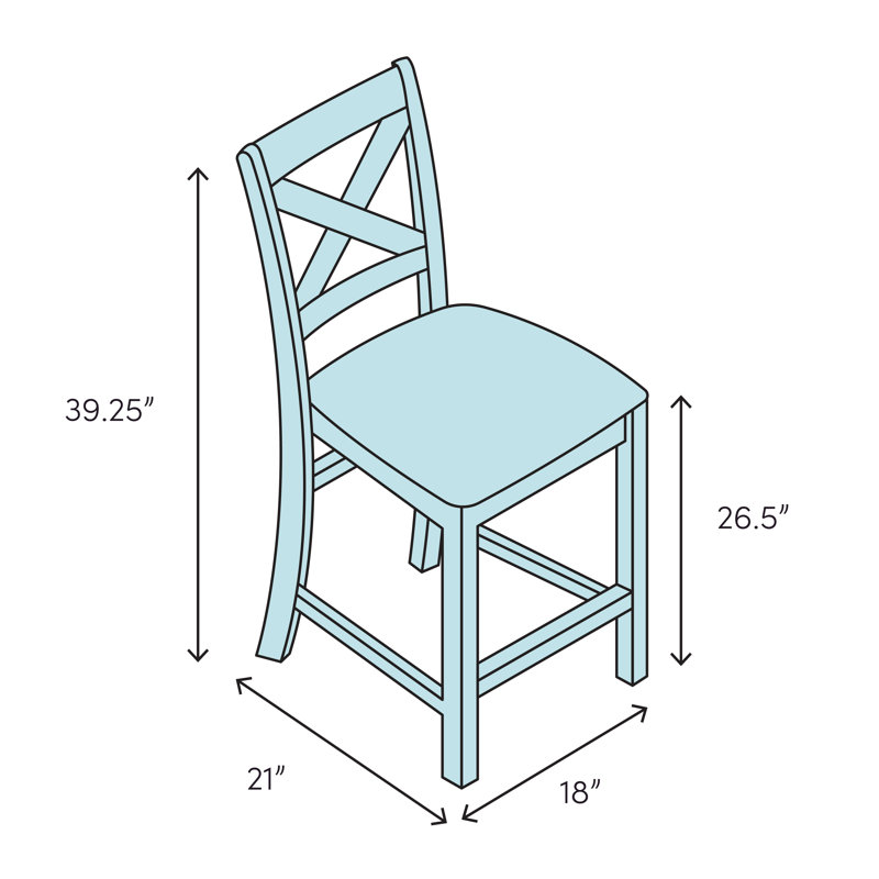 Jaciyah 26-Inch Modern Moulded Plastic Counter Stool with Wood and Metal Base, Black