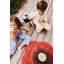Coussin de sol rouge coquelicot