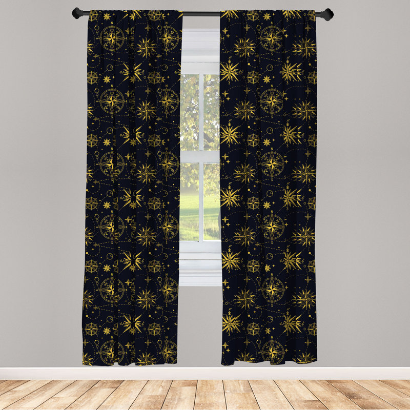 Rideaux 4 panneaux East Urban Home Compass, L 56 po x L 95 po