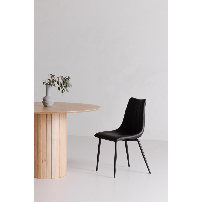 Chaise d'appoint rembourrée Finnigan, Noir