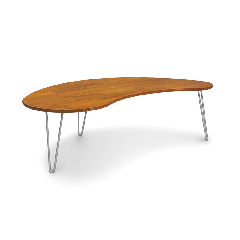 Duane Kidney Coffee Table With Metal Legs, 16" H x 54" L x 30" W