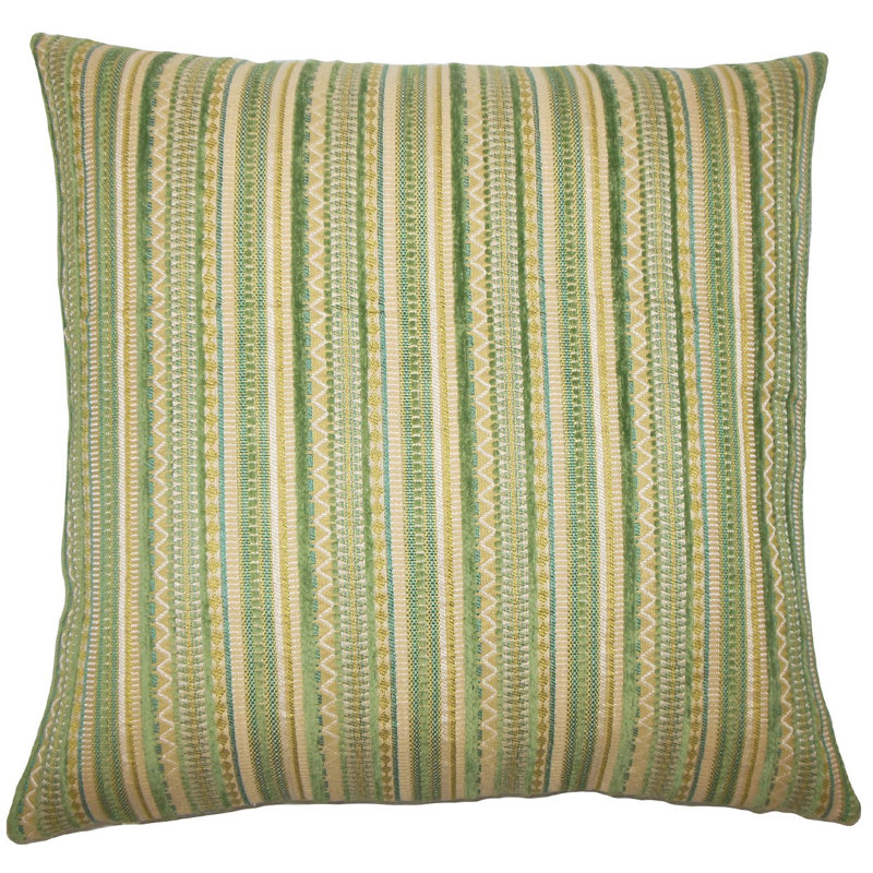 Housse de coussin rayé uorsin, 18 po x 18 po, Mojito