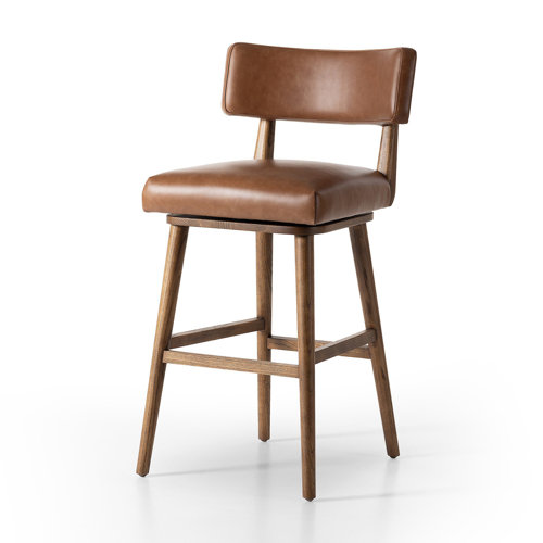 Four Hands Cardell Swivel Stool-Sonoma Chestnut-Bar | Perigold