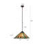 Chloe Lighting Firman Tiffany-style 1-light Mission Ceiling Pendant 12" Shade