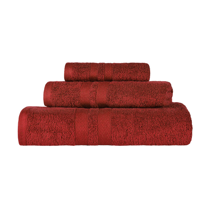 Ensemble de serviettes 3 pièces 100% coton Charie, Marron