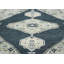 Tapis gris Oushak en laine noué à la main 9 pi 1 po x 11 pi 11 po