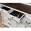 Commode 9 tiroirs Arneta - blanc vieilli