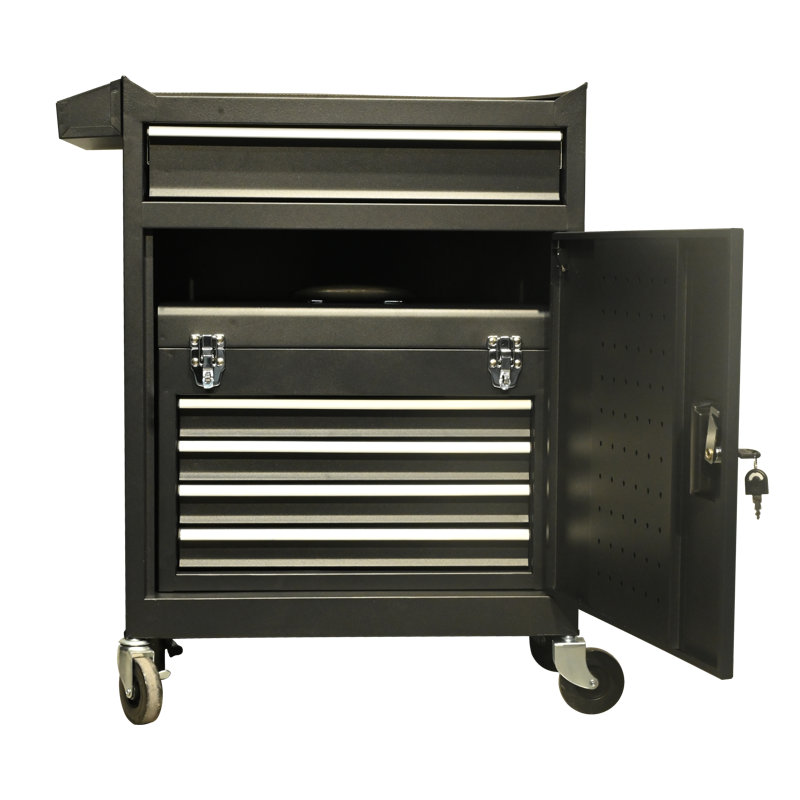 Versatile Iron Rolling Tool Chest For Workshops - Robust Design With Space-saving Style