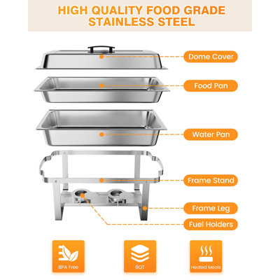The Party Aisle Stainless Steel Divided Serving Dish