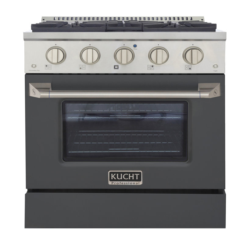 30" 4.2 Cu. ft. Freestanding Gas with Convection Oven, Natural Gas, Cement Gray