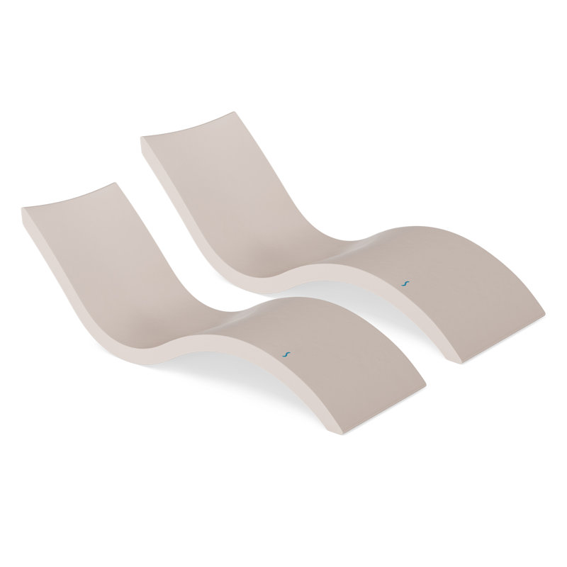 Chaise longue Ledge dans une chaise longue de piscine (2), Ivoire