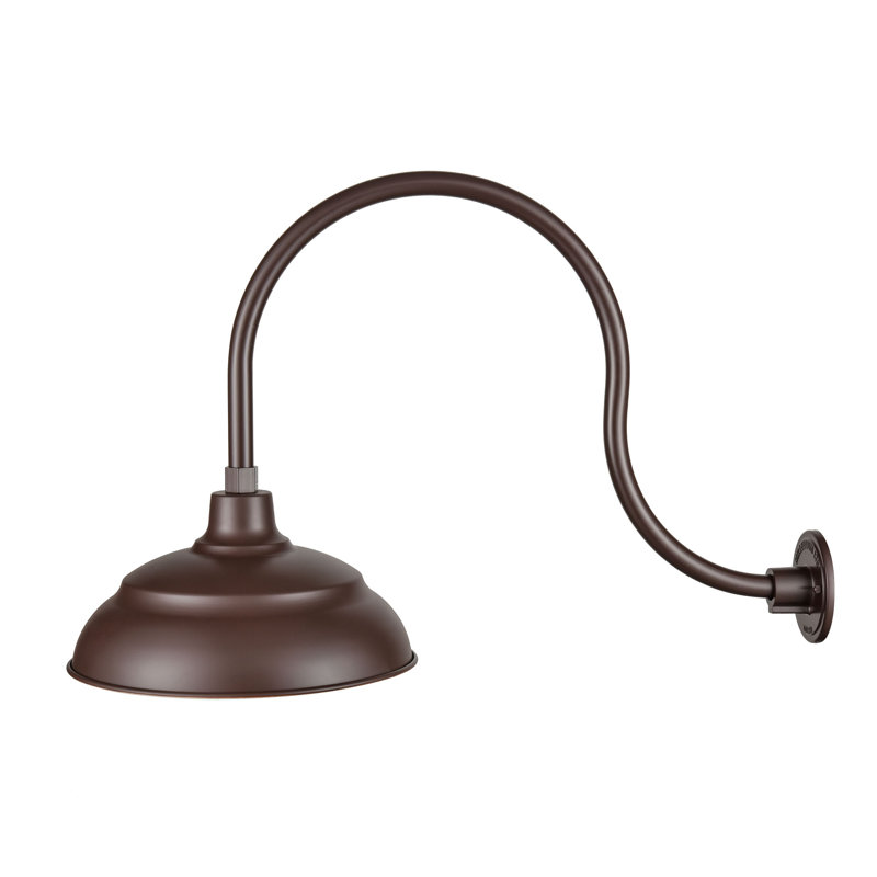 Abat-jour de luminaire suspendu en métal (à visser), Bronze architectural, H 8,25 po x l 14 po x P 14 po