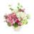 Hydrangeas and Ranunculus Arranged in Ceramic Pot