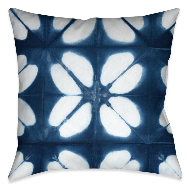 Coussin Kumo Kumo Indigo, 20 po x 20 po, Intérieur / extérieur