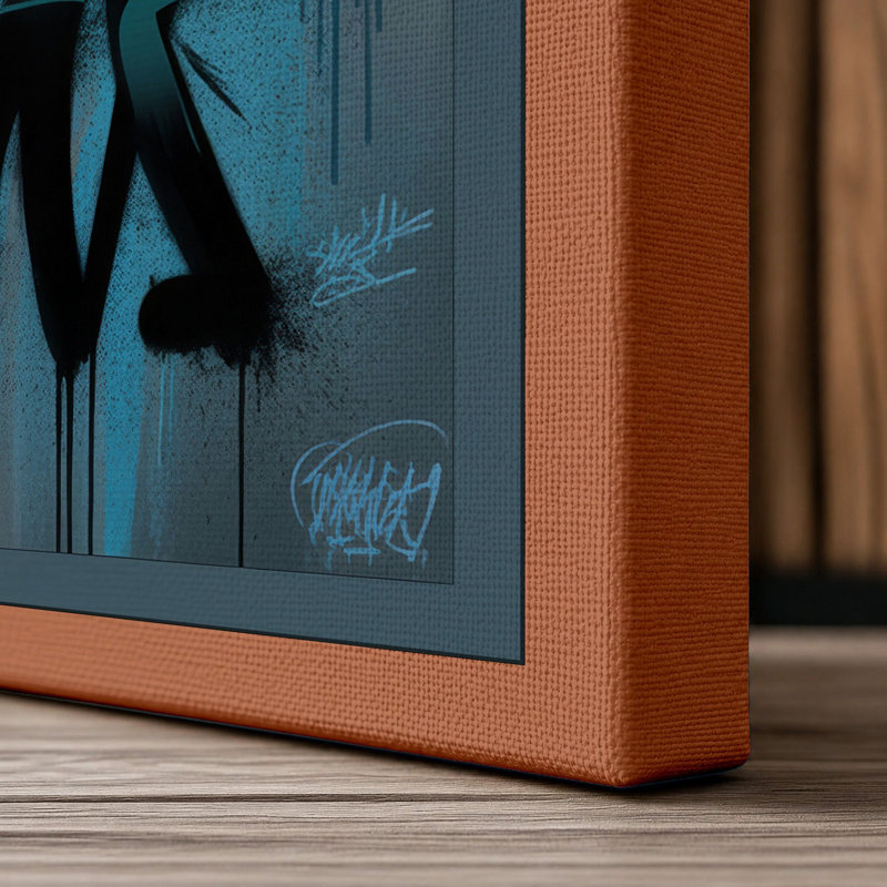 Urban Fragments Industrial 1 Piece Wrapped Canvas Wall Art, 36x24 - 91.4 x 61.0 cm, Terracotta Border
