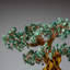 Genuine Green Aventurine Gemstone Bonsai Tree in Round Ceramic Pot (11")