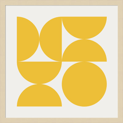 Bold Vintage Geometric Sunshine Yellow by The Creative Bunch Studio Framed Art Print