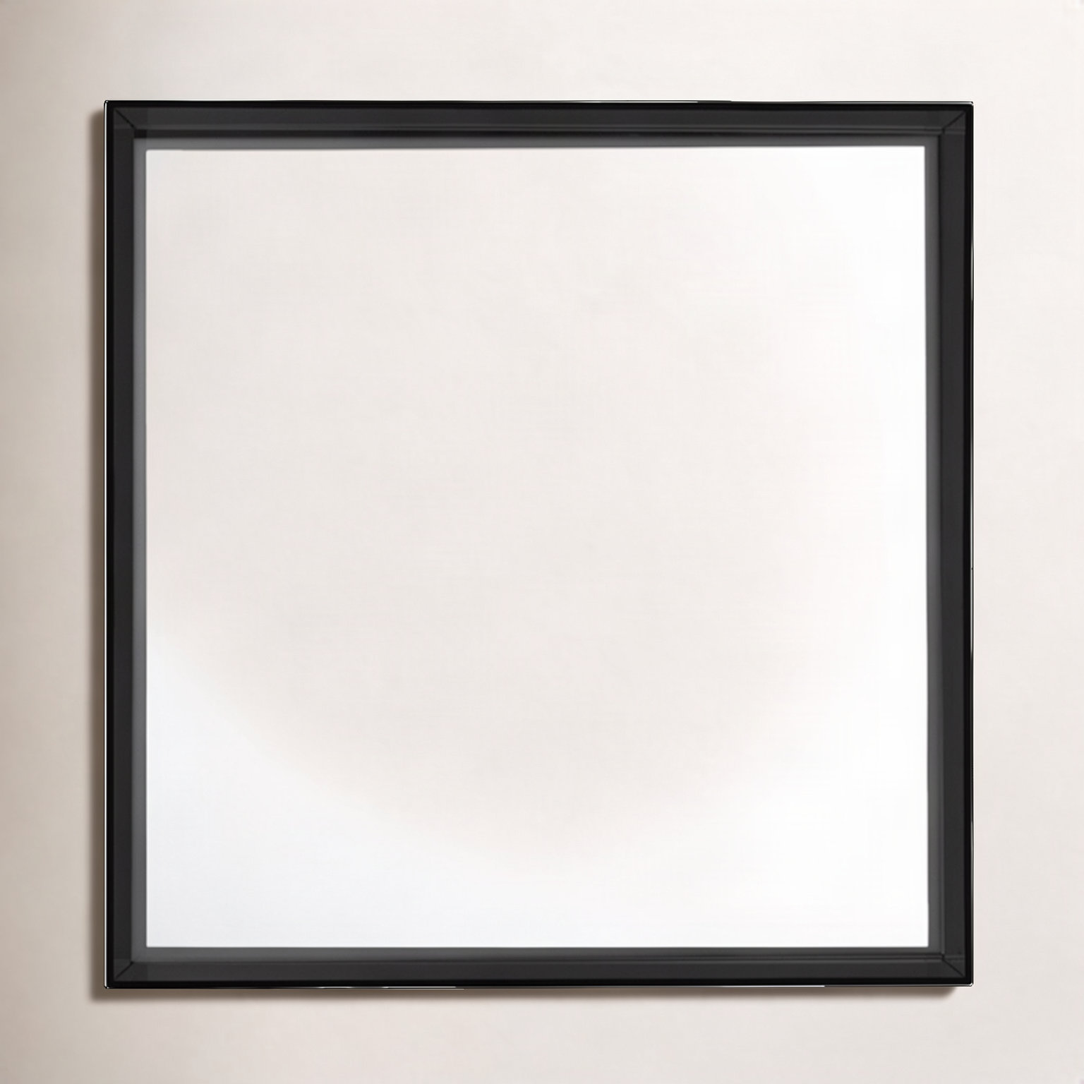Only Me Wall Mirror, 19.69" x 19.69", Glossy Black