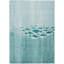 Tapis bleu intérieur / extérieur en polyester tissé à la machine Loreen-591274065