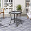 Table d'appoint en osier et verre Bonia-940595170