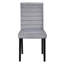 Chaises d'appoint de salle à manger rembourrées en velours gris, 2, support en bois fini noir, 2 pièces, cadre thé