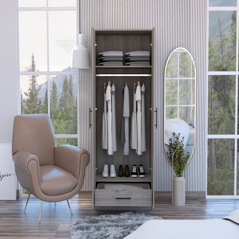 Armoire rectangulaire, Gris clair
