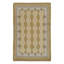 Vintage Swedish Rya Rug, Minimalist Diamond Lattice In Sage And Beige - Rug & Kilim