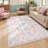  Floral Washable Area Rug Non-Slip Stain Resistant Low-Pile Boho Large Indoor Throw Carpet-490346231