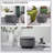 Round Linen-touch Fabric Storage Footstool Ottoman Button Tufted Footrest with Removable Lid, Grey