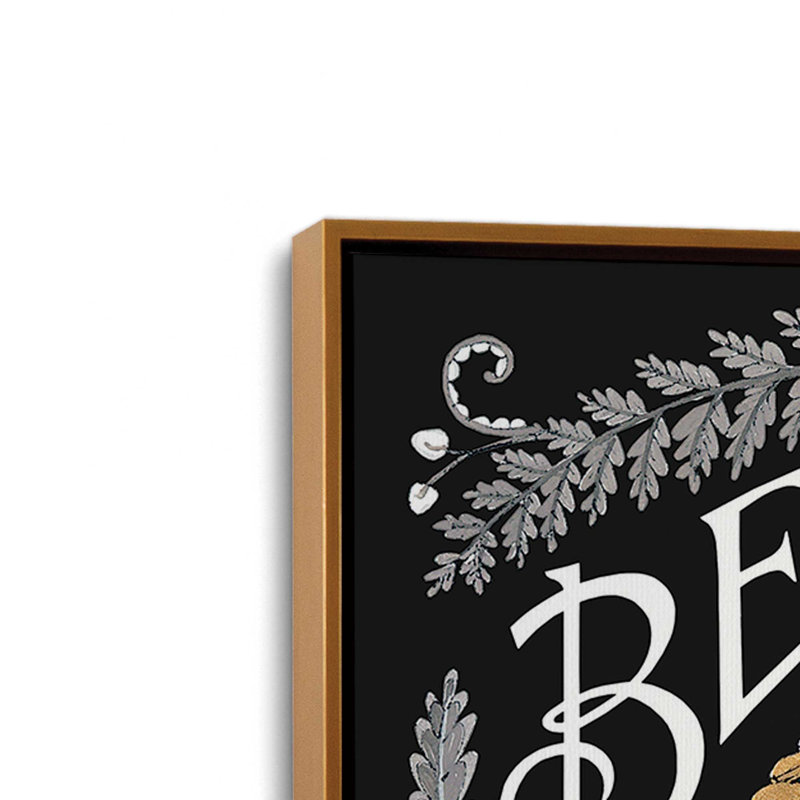 Bee Inspired by Deb Strain Art Print, Framed Canvas, 30 W x 30 H, Gold