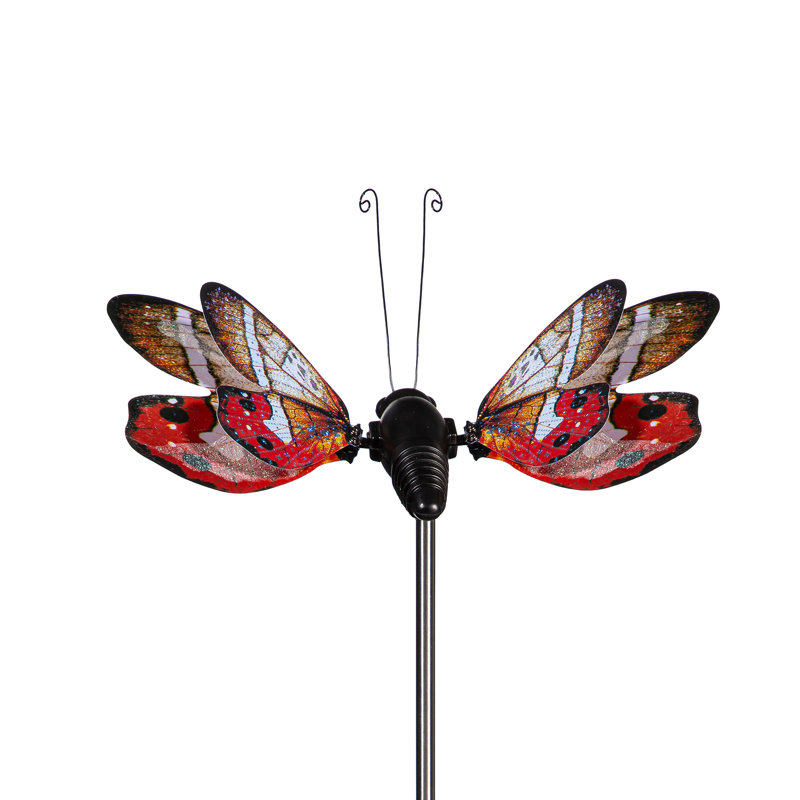 Red Flutterfly Solar Garden Stake