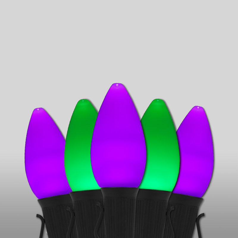 600'' String Lights, Purple/Green