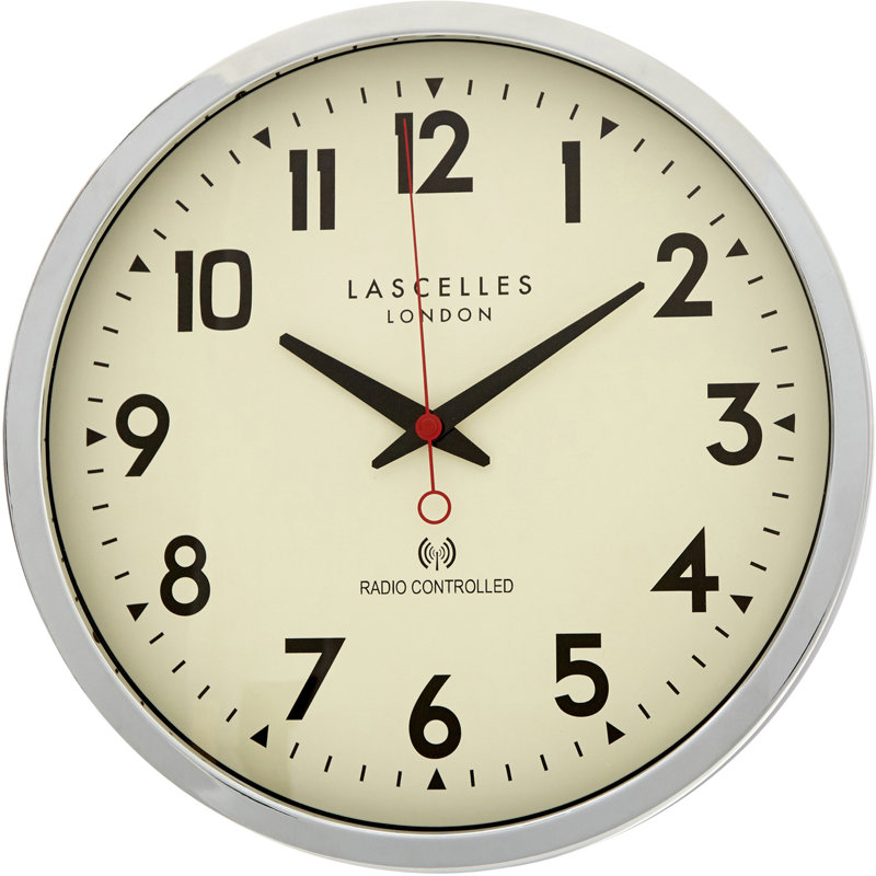 Radio Controlled Clock - 36cm, Silver