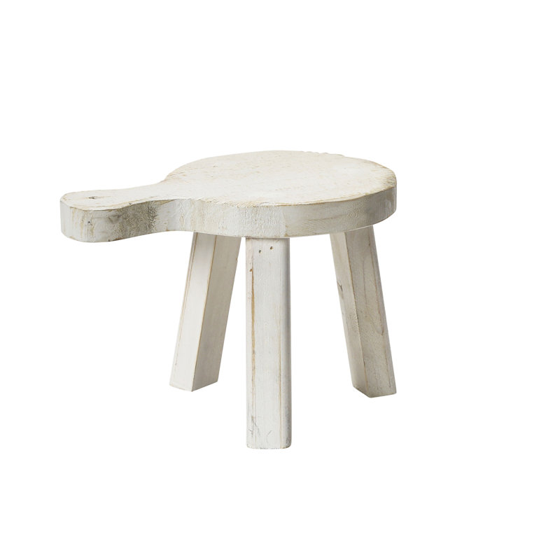 Socle décoratif en bois, Blanc