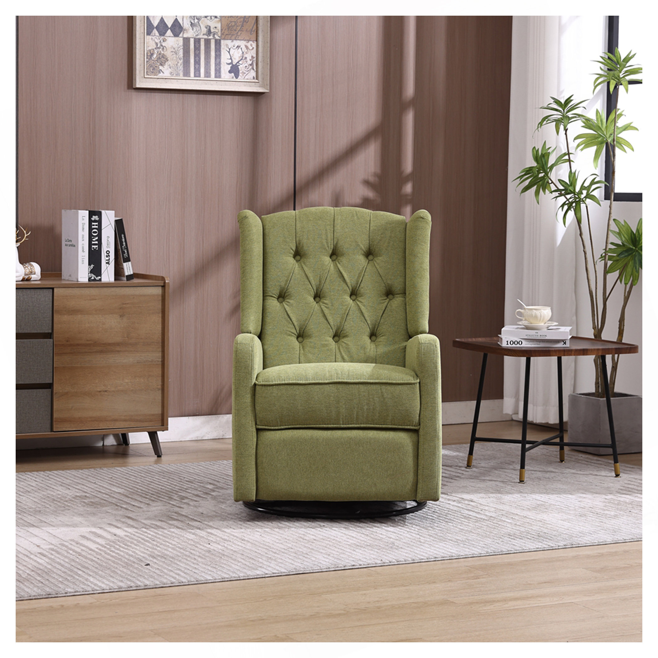 Corrigan Studio Rocking Recliner Chair,360 Degree Swivel Nursery ...