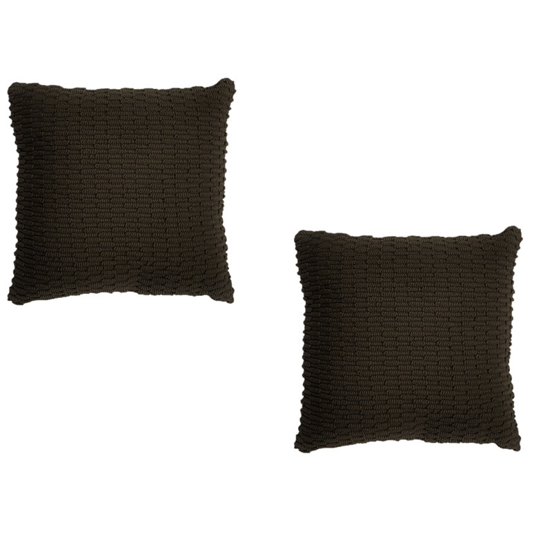 Cotton Reversible Pillow Cover, Chocolate Brown