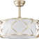 20" Gold Fandelier Ceiling Fan with Light, Fabric Boho Chandelier Ceiling Fans with Lights Remote Control, Mid-Century Modern Caged with 6 Speeds for Bedroom, Nursery