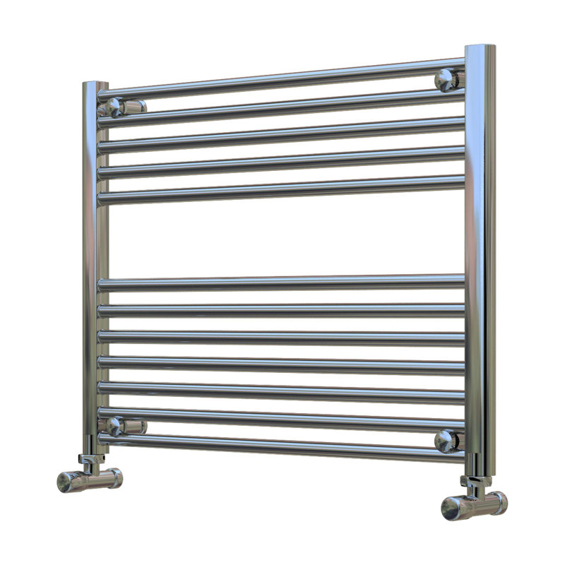 Shaunna Straight Towel Rail Heated Towel Rails, Chrome, 60cm H x 80cm W x 3cm D