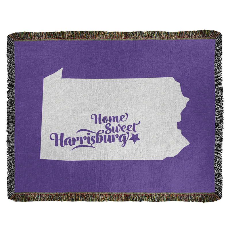 Jeté en coton tissé harrisburg pennsylvanie, l 50 po x L 60 po, Mauve