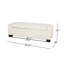 Banc en tissu texturé de conception rectangulaire avec couvercle à charnières pour le siège, le repose-pieds et le rangement caché, pour le salon, la chambre à coucher ou le vestibule-1506739995