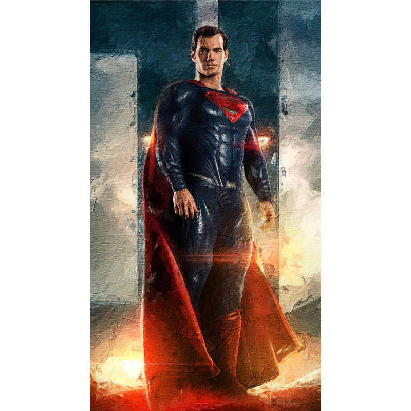 Superman 3 DC Heroes and Villians Collection - Art Prints, 39.4cm H x 29.5cm W x 0.11cm D, Metal