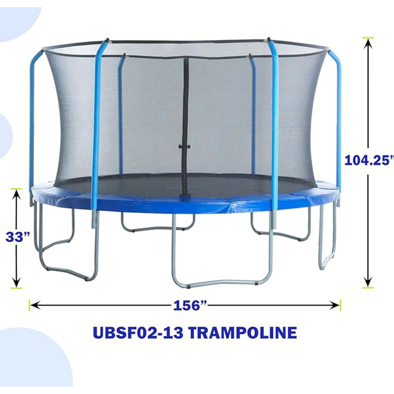 Safetynet intérieur 13 pi avec revêtement thermolaqué - bleu - citrouille-A + B