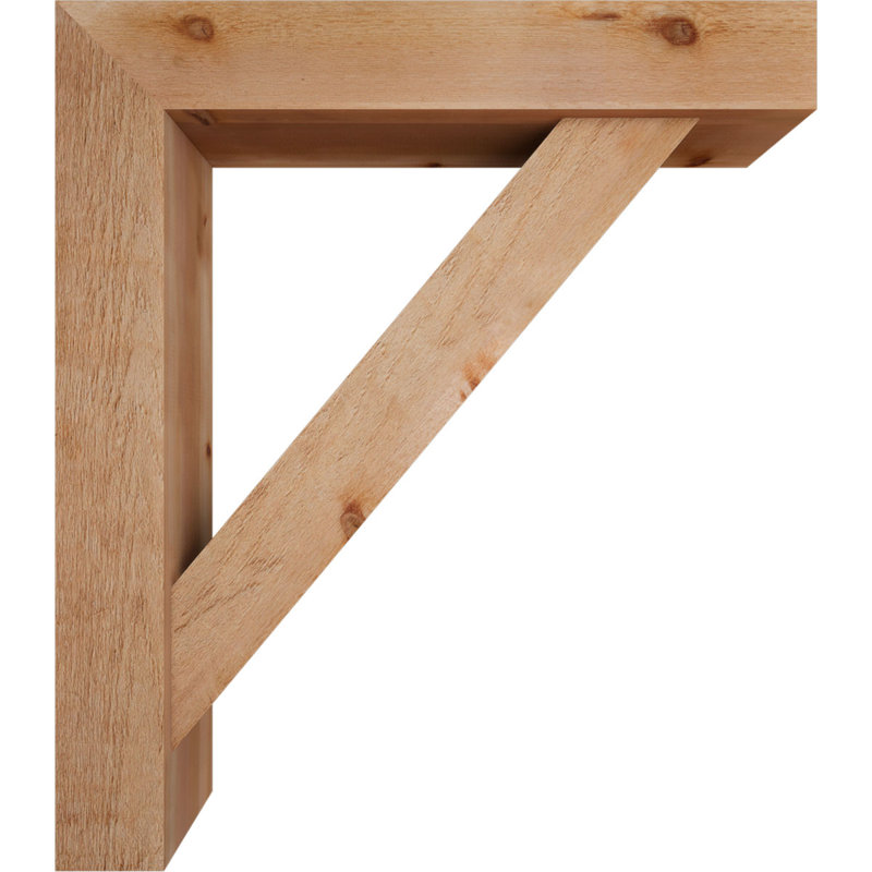 Support de bloc traditionnel avec entretoise décalée, 48 x 42, Cèdre rouge occidental de l 8 po (scié brut)