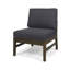 Ensemble de canapé 3 places et table Perla, gris foncé