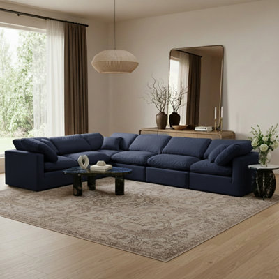 Canapé modulaire en velours 6 pièces Hinami