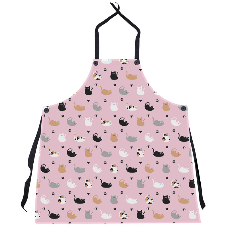 Tablier de motif pour chat, Rose multicolore